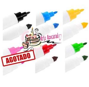 Juego de 5 plumones tinta comestible