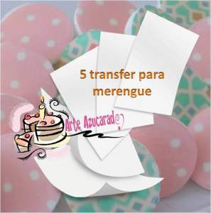 5 hojas transfer para merengue horneable 5 hojas transfer para merengue horneable